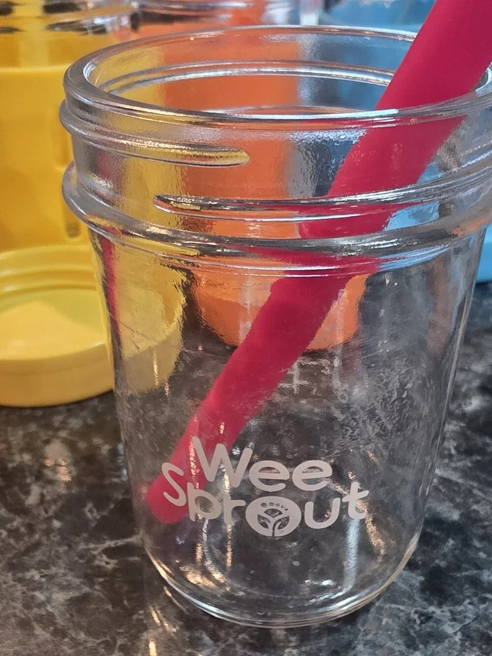 Set Of 4 Wee Sprout Mason Jar Style Glasses For Toddlers, Kids, Multicolor